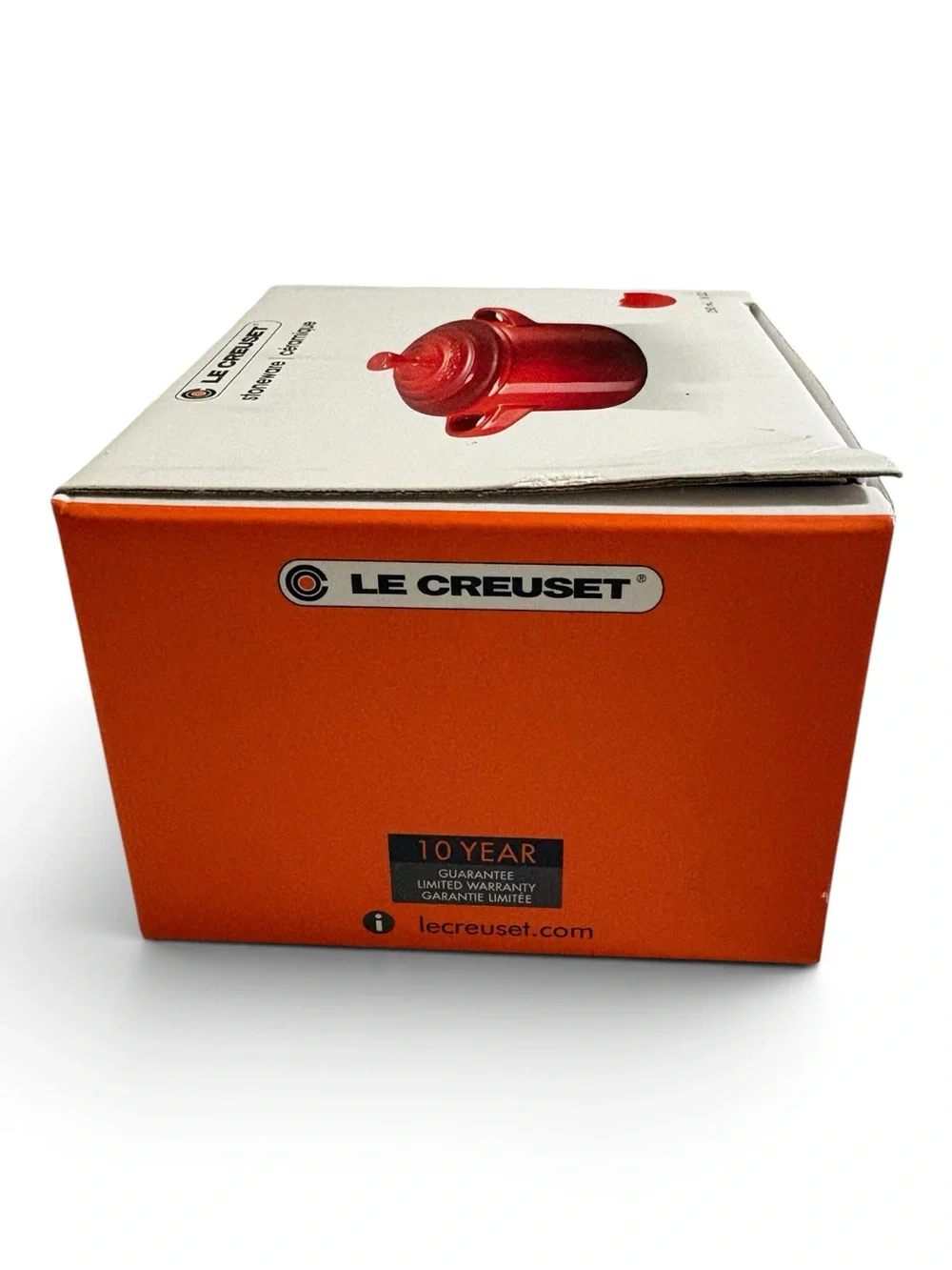 NWT Le Creuset Red Stoneware Mini Cocotte with Handles